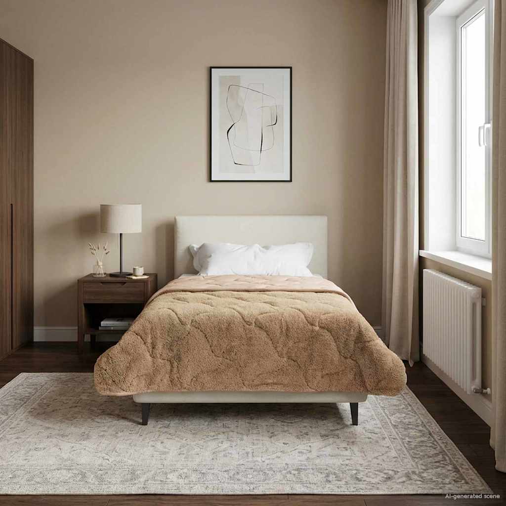 Pilna metų antklodė Tikštas Taupe 135 x 200 cm