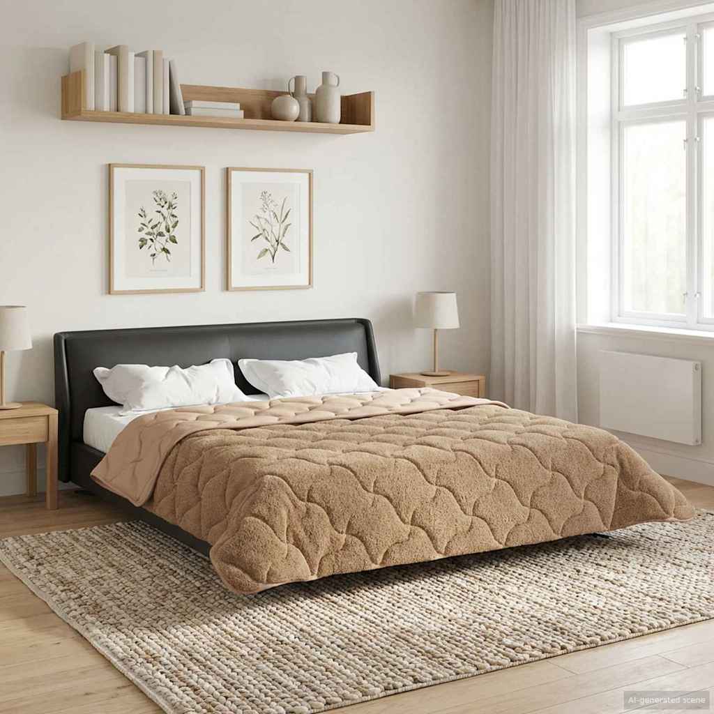Pilna metų antklodė Tikštas Taupe 200 x 200 cm
