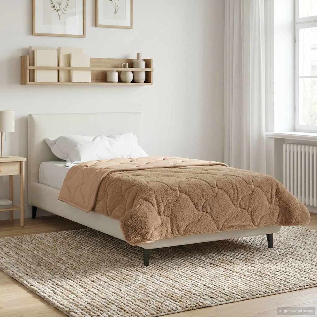 Pilna metų antklodė Tikštas Taupe 155 x 220 cm