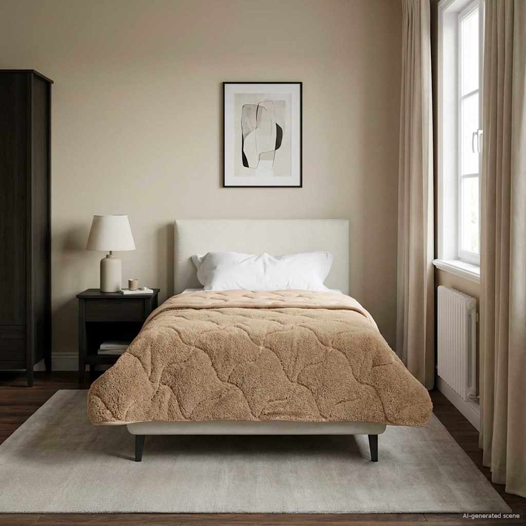 Pilna metų antklodė Tikštas Taupe 155 x 220 cm