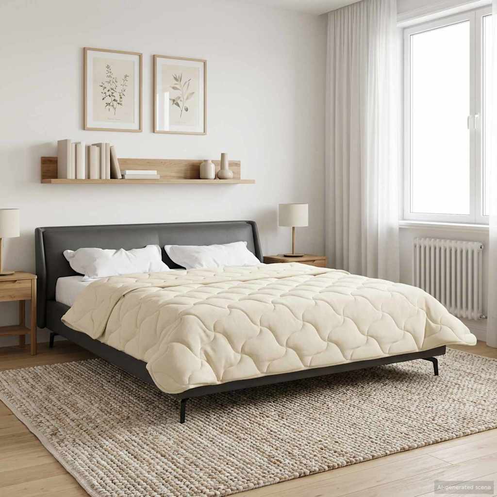 Pilna metų antklodė Tikštas Kreminė 220 x 260 cm