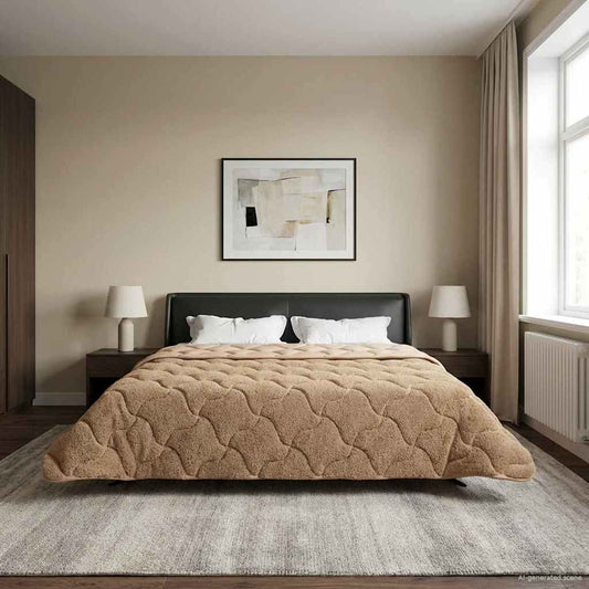 Žiemos antklodė Tikštas Taupe 200 x 240 cm