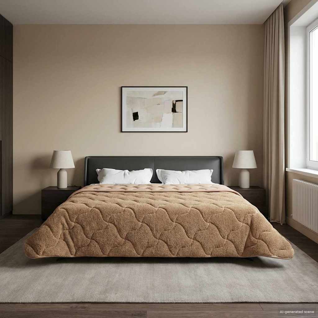 Žiemos antklodė Tikštas Taupe 220 x 240 cm