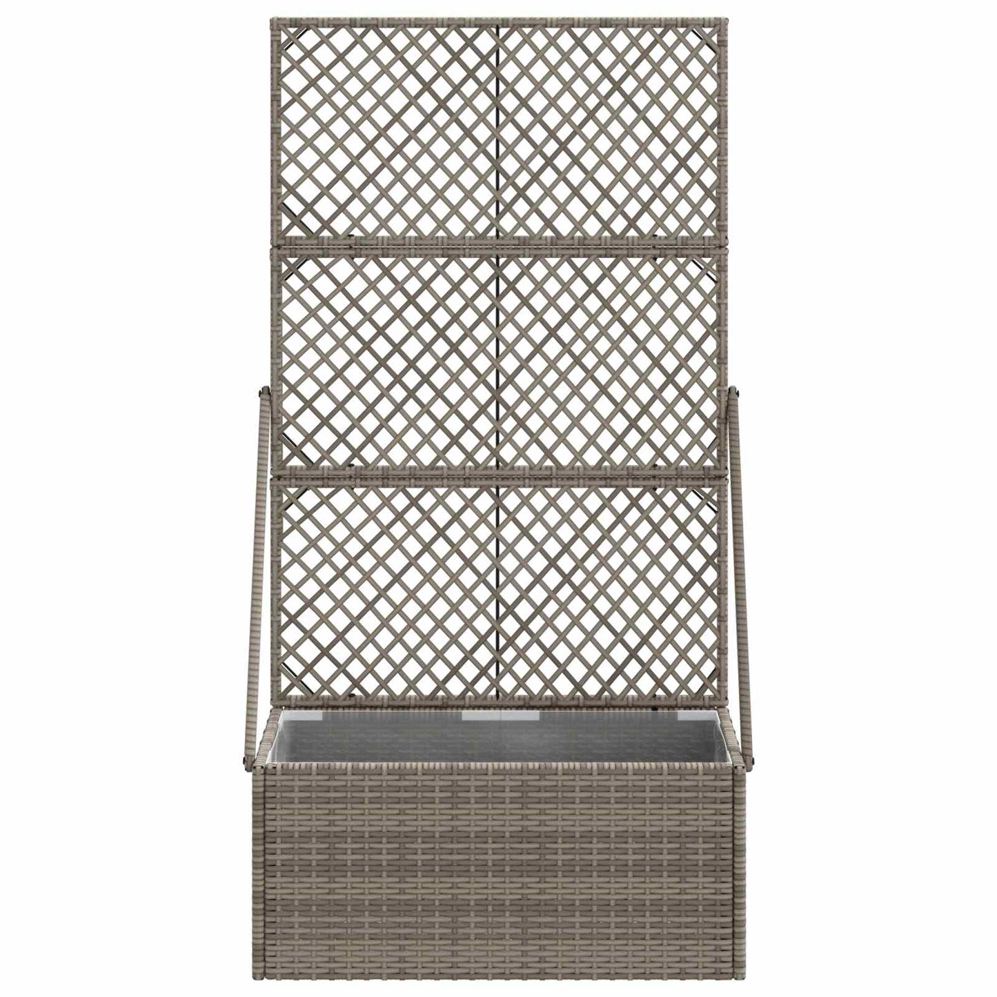 Sodas vazonas su trellis Pilka 70 x 30 x 135 cm poliratanas