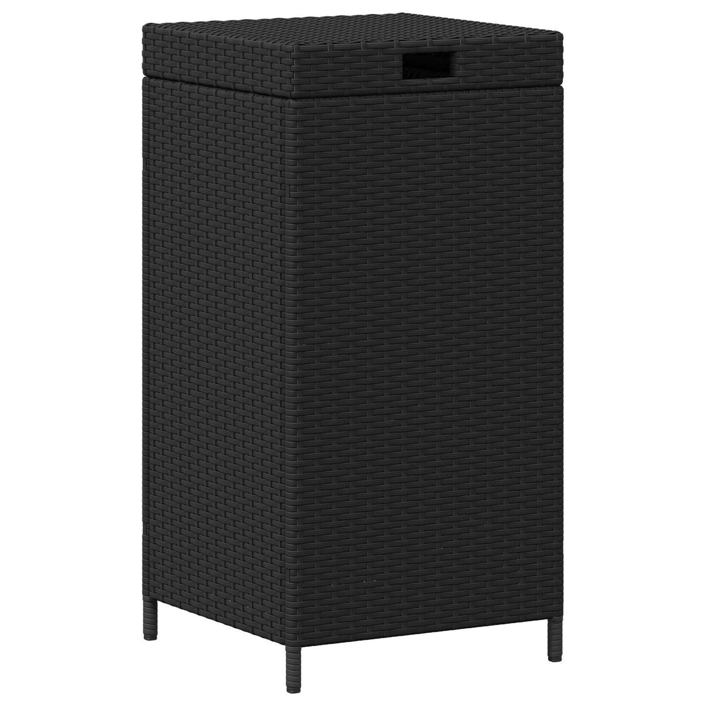 Lauko šiukšlių kibiras Juoda 40 x 40 x 80 cm poliratanas