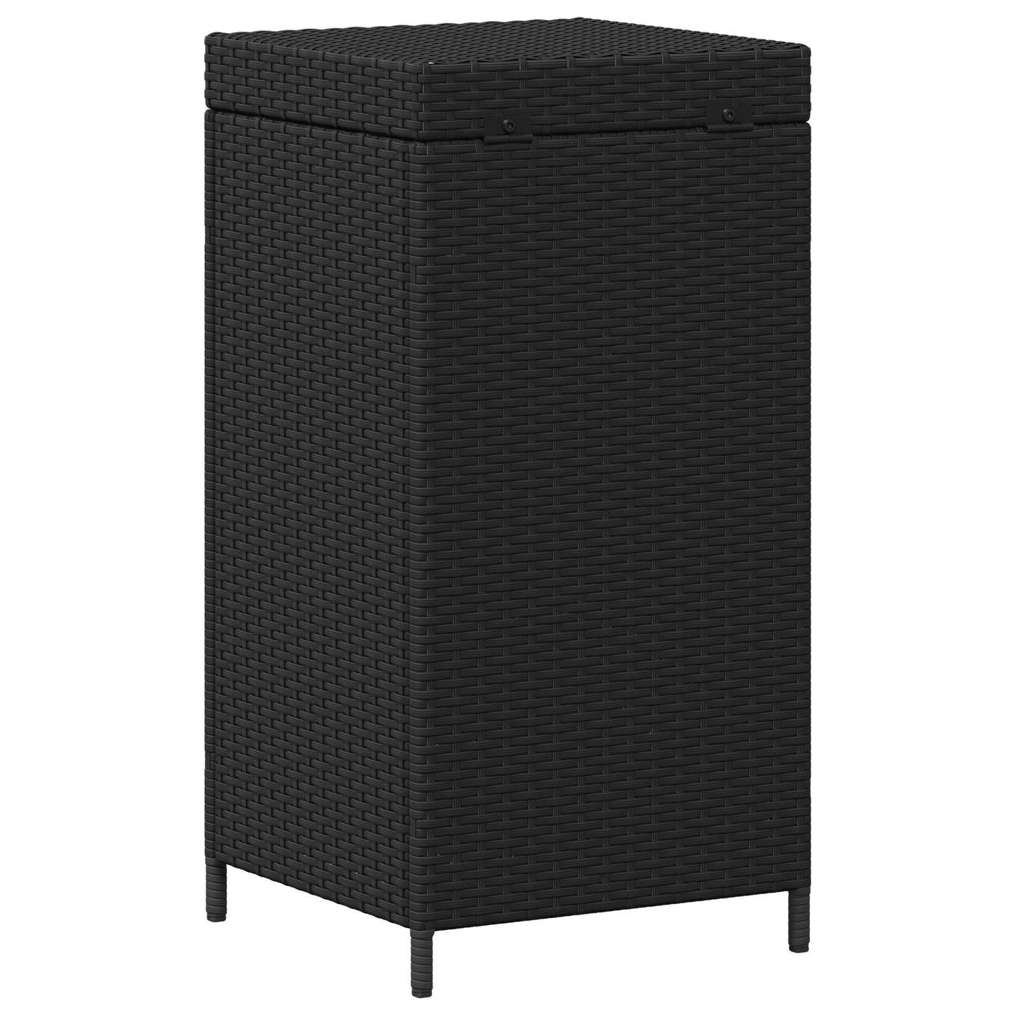 Lauko šiukšlių kibiras Juoda 40 x 40 x 80 cm poliratanas