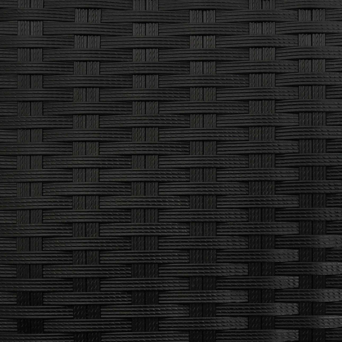 Lauko šiukšlių kibiras Juoda 40 x 40 x 80 cm poliratanas