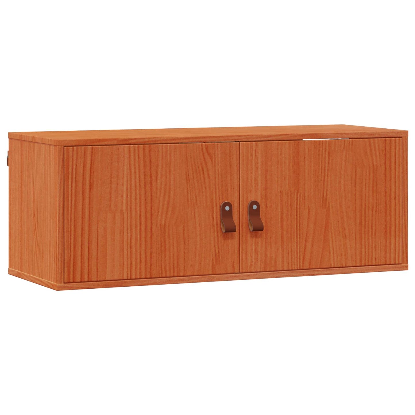 Sieninė spintelė su lentyna 2 pcs Vaško ruda 80 x 30 x 30 cm