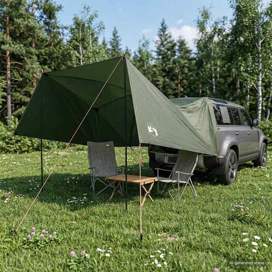 Automobilių palapinė su stogu Armijos Žalia 308 x 215 x 220 cm