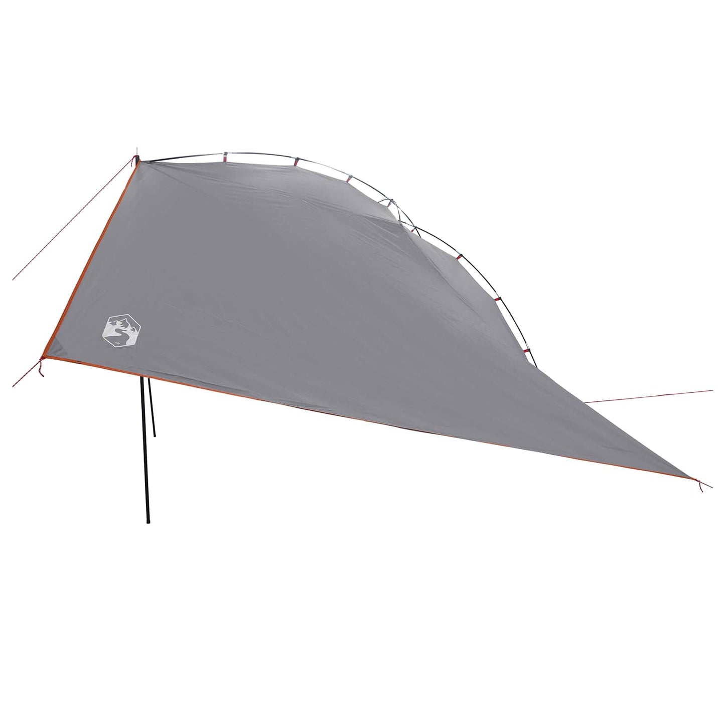 Automobilių palapinė su stogu Pilka ir oranžinė 350 x 250 cm