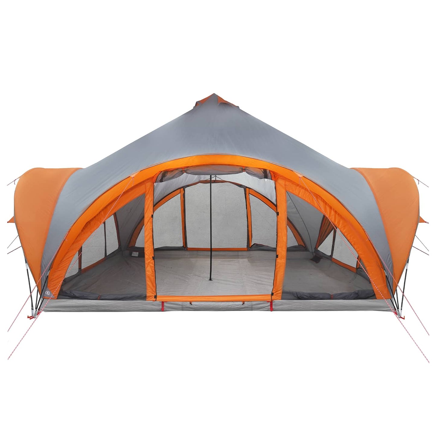 Tipi palapinė su stogu Pilka ir oranžinė 18 žmonių