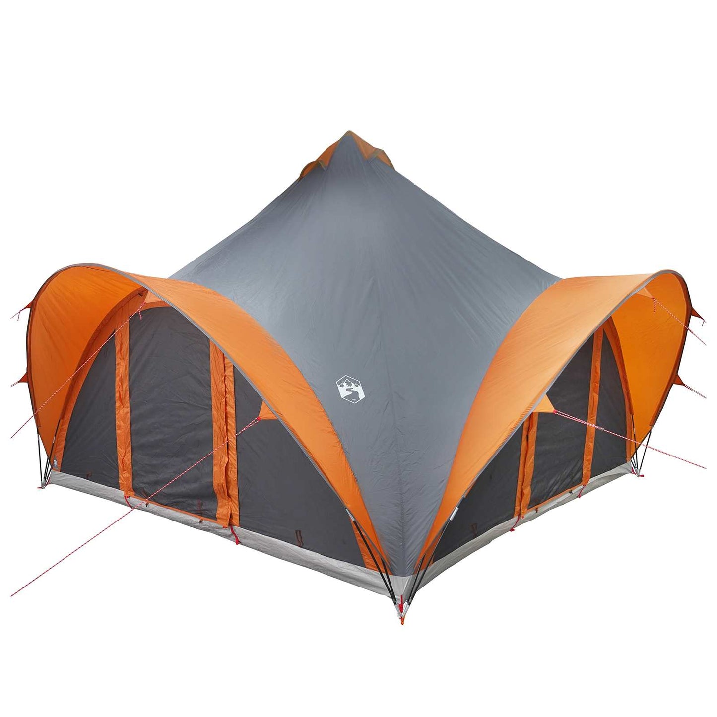 Tipi palapinė su stogu Pilka ir oranžinė 6 asmenims