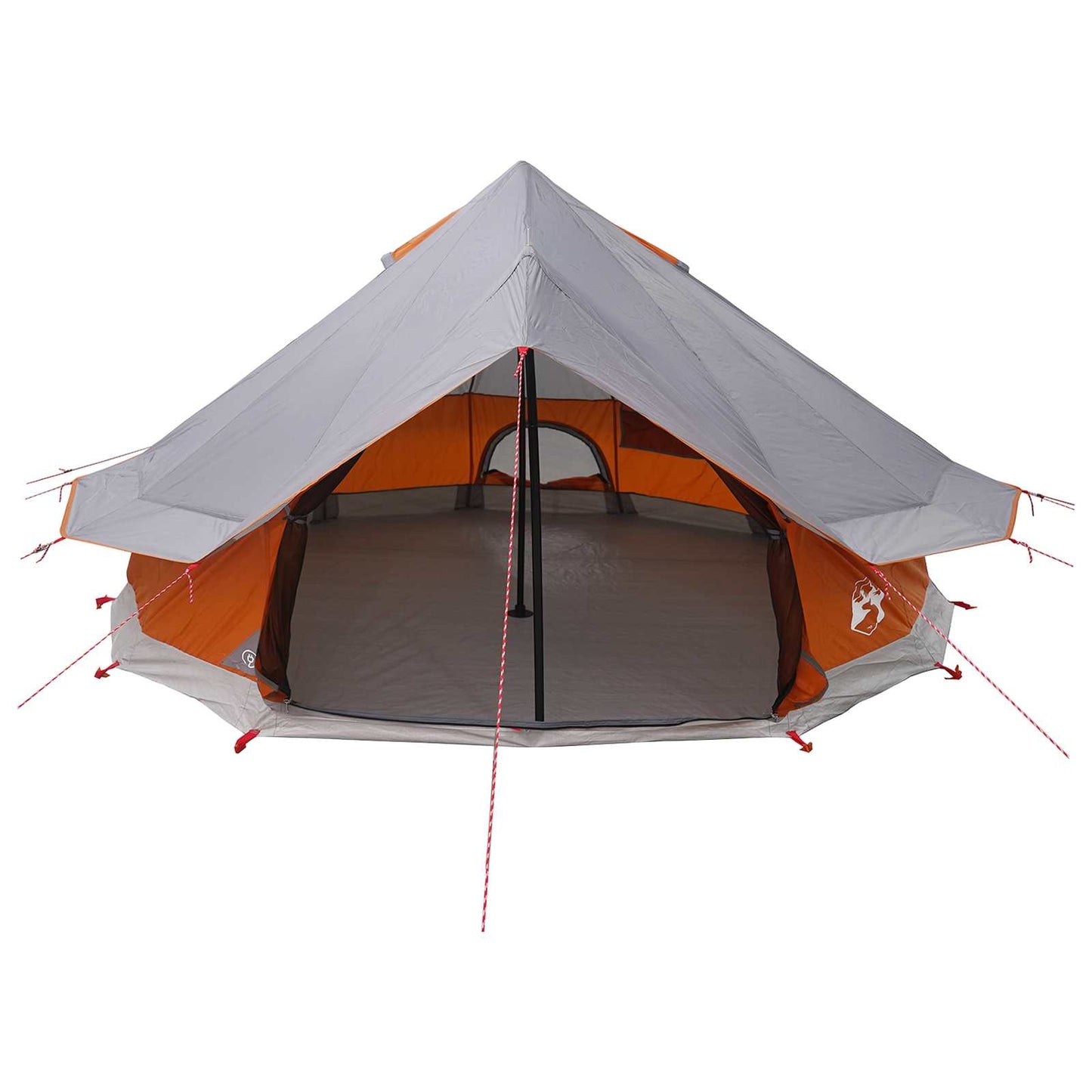 Tipi palapinė su stogu Pilka ir oranžinė 700 x 700 x 395 cm