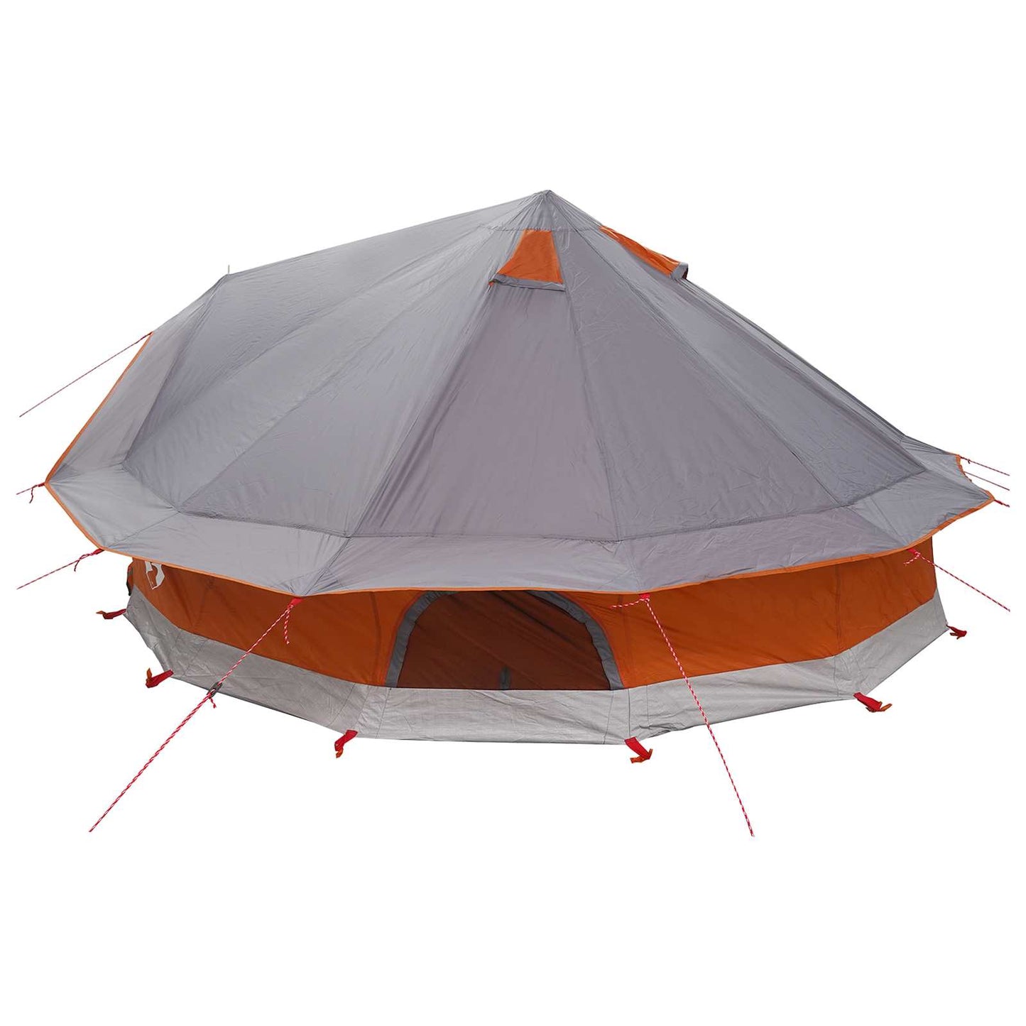 Tipi palapinė su stogu Pilka ir oranžinė 700 x 700 x 395 cm