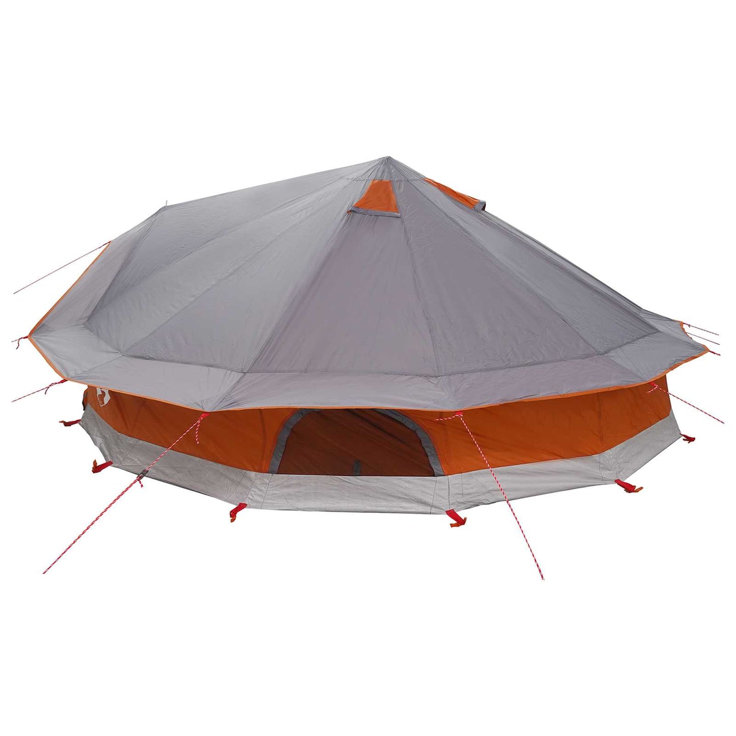 Tipi palapinė su stogu Pilka ir oranžinė 800 x 800 x 430 cm