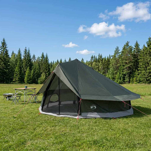 Tipi palapinė su stogu Armijos Žalia 800 x 800 x 430 cm