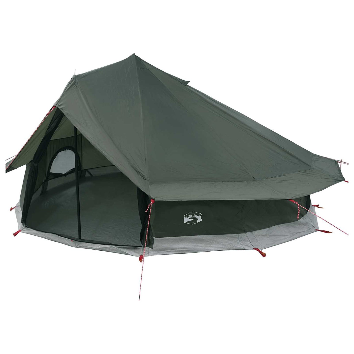 Tipi palapinė su stogu Armijos Žalia 800 x 800 x 430 cm