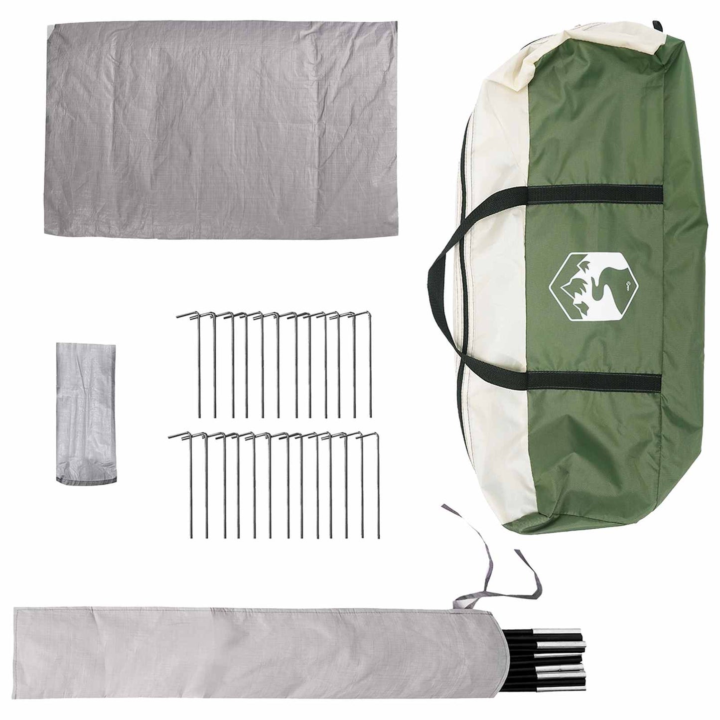 Tipi palapinė Žalia 250 x 250 cm Poliesteris ir plienas