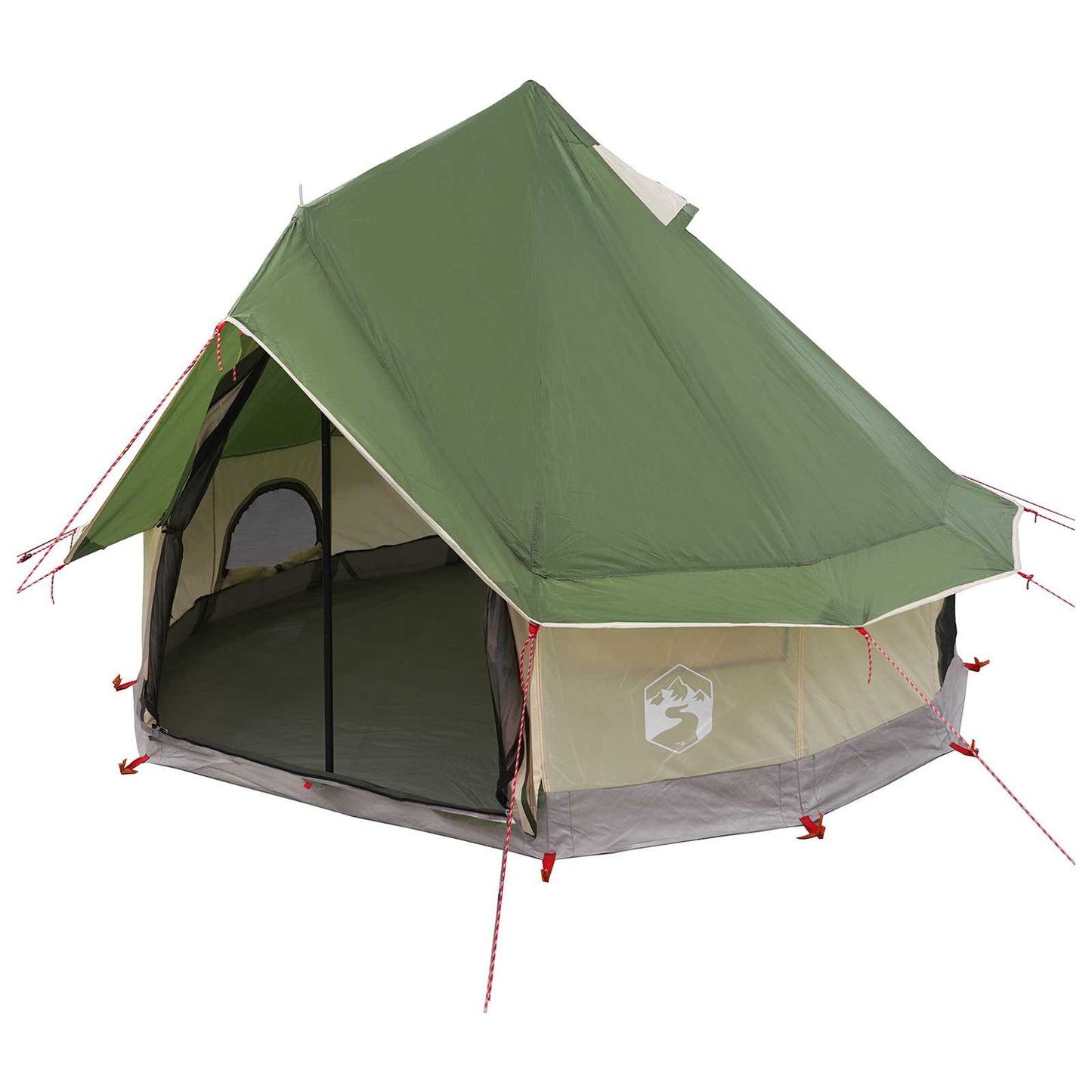 Tipi palapinė Žalia 250 x 250 cm Poliesteris ir plienas