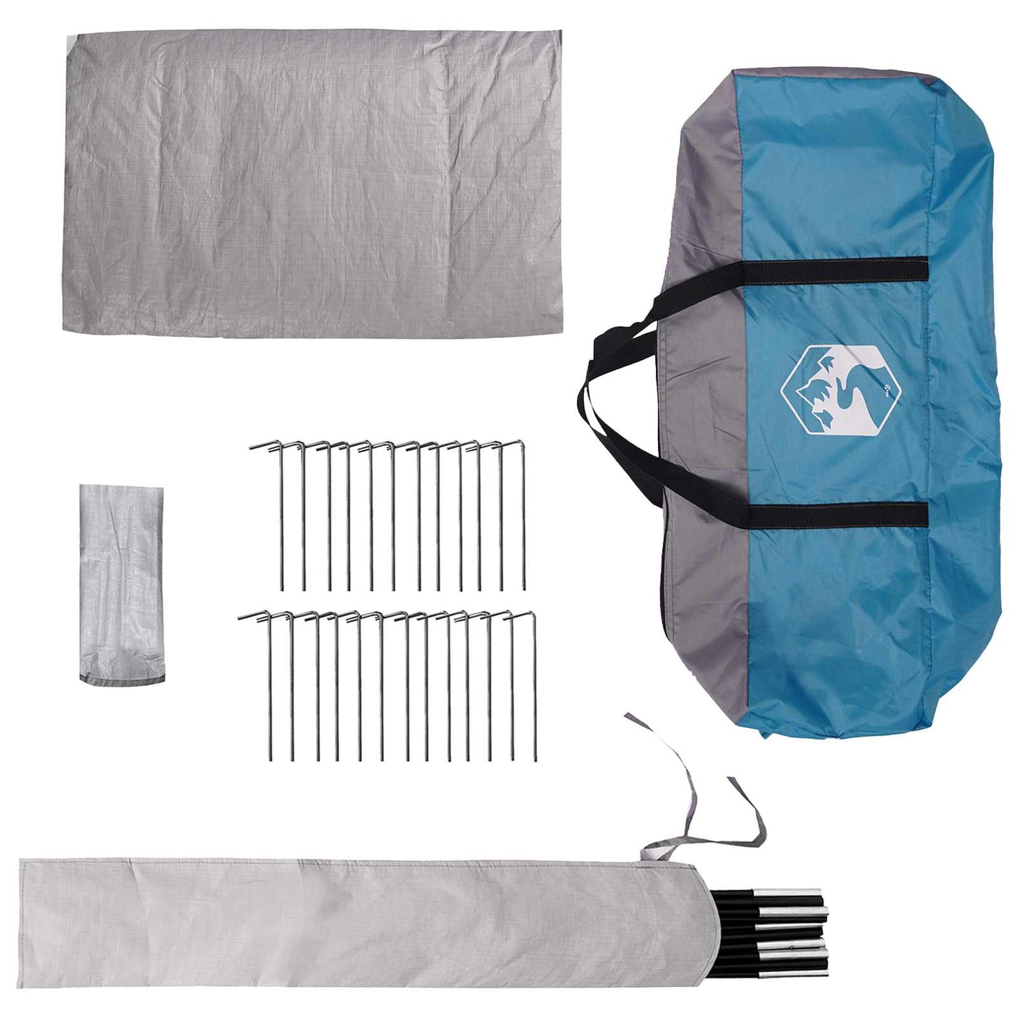 Tipi palapinė Mėlyna 250 x 250 cm Poliesteris ir plienas