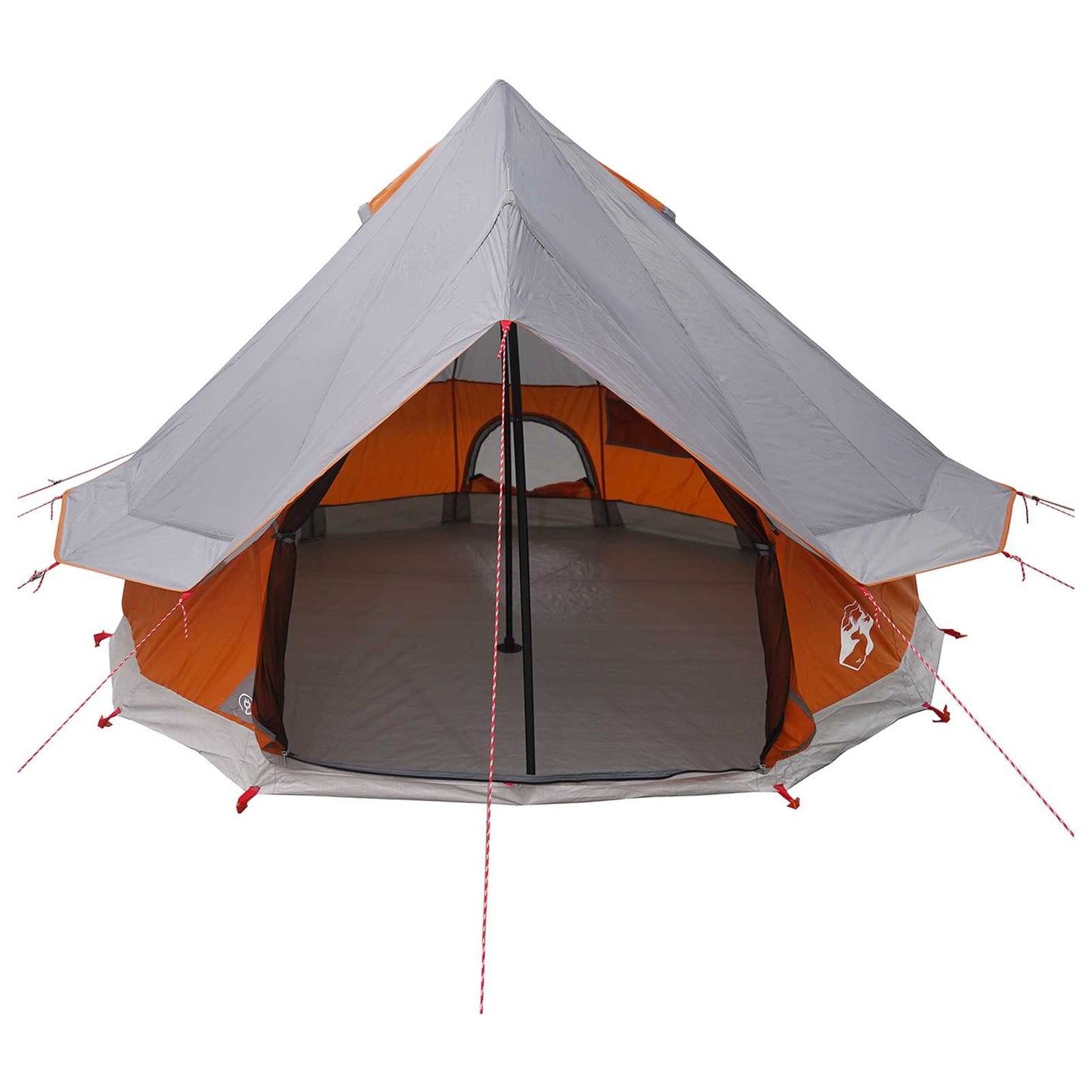 Tipi palapinė su stogu Pilka ir oranžinė 250 x 250 cm