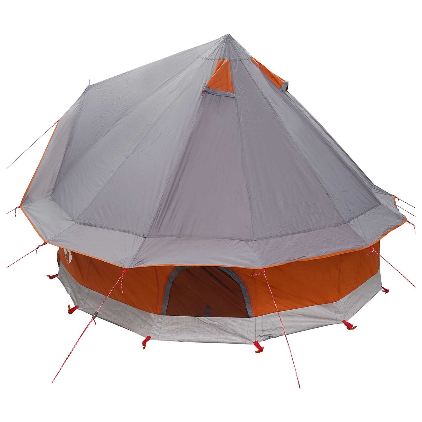 Tipi palapinė su stogu Pilka ir oranžinė 250 x 250 cm