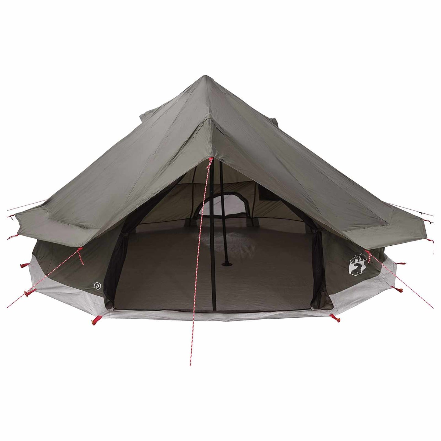 Tipi palapinė su stogu Ruda Pilka 700 x 700 x 395 cm