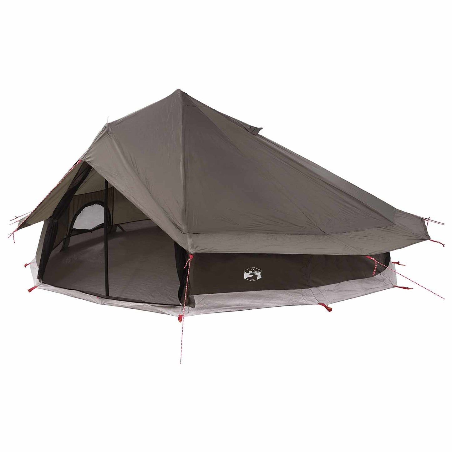 Tipi palapinė su stogu Ruda Pilka 800 x 800 x 430 cm