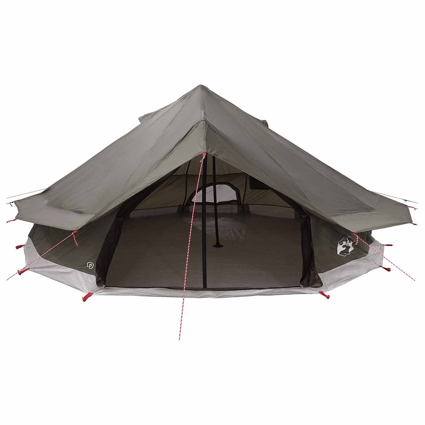 Tipi palapinė su stogu Ruda Pilka 800 x 800 x 430 cm