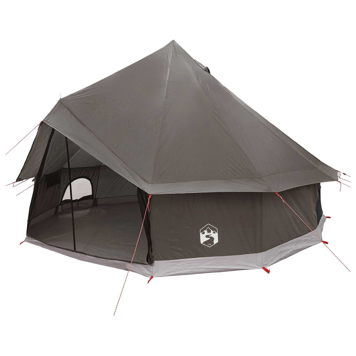 Tipi palapinė su stogu Ruda Pilka 300 x 300 x 200 cm