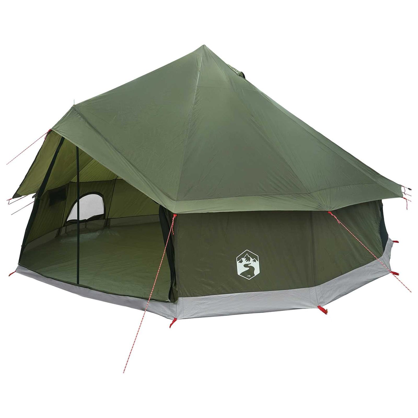 Tipi palapinė su stogu Alyvuogių žalia 400 x 400 x 250 cm