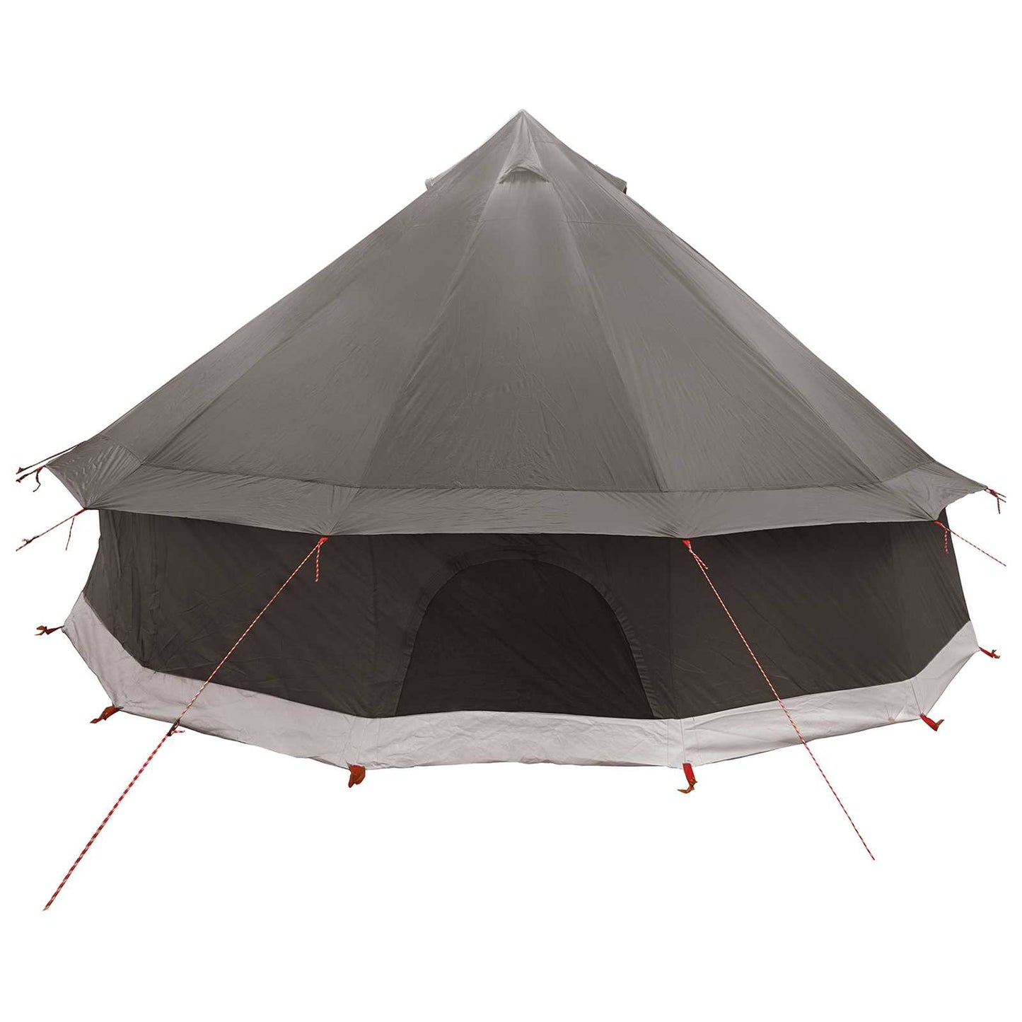 Tipi palapinė su stogu Ruda Pilka 400 x 400 x 250 cm