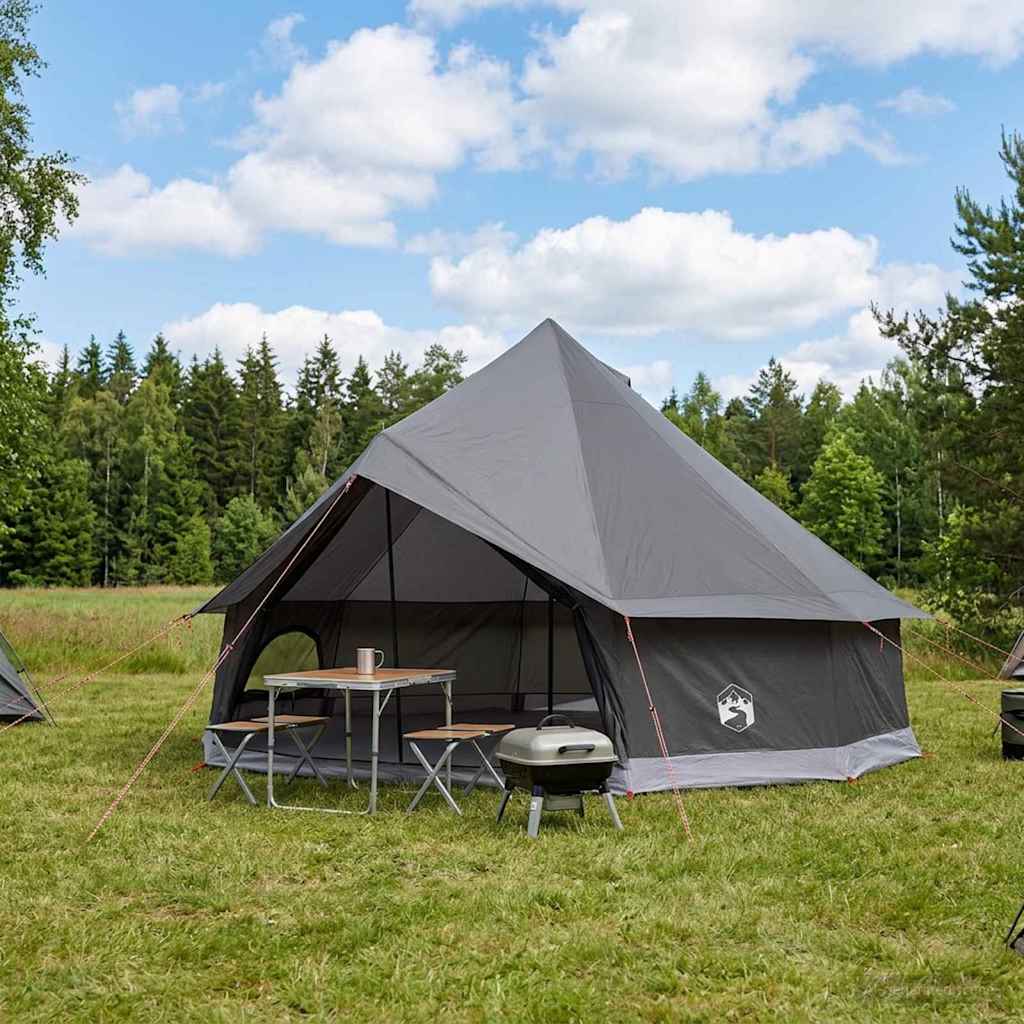 Tipi palapinė su stogu Ruda Pilka 600 x 600 x 350 cm