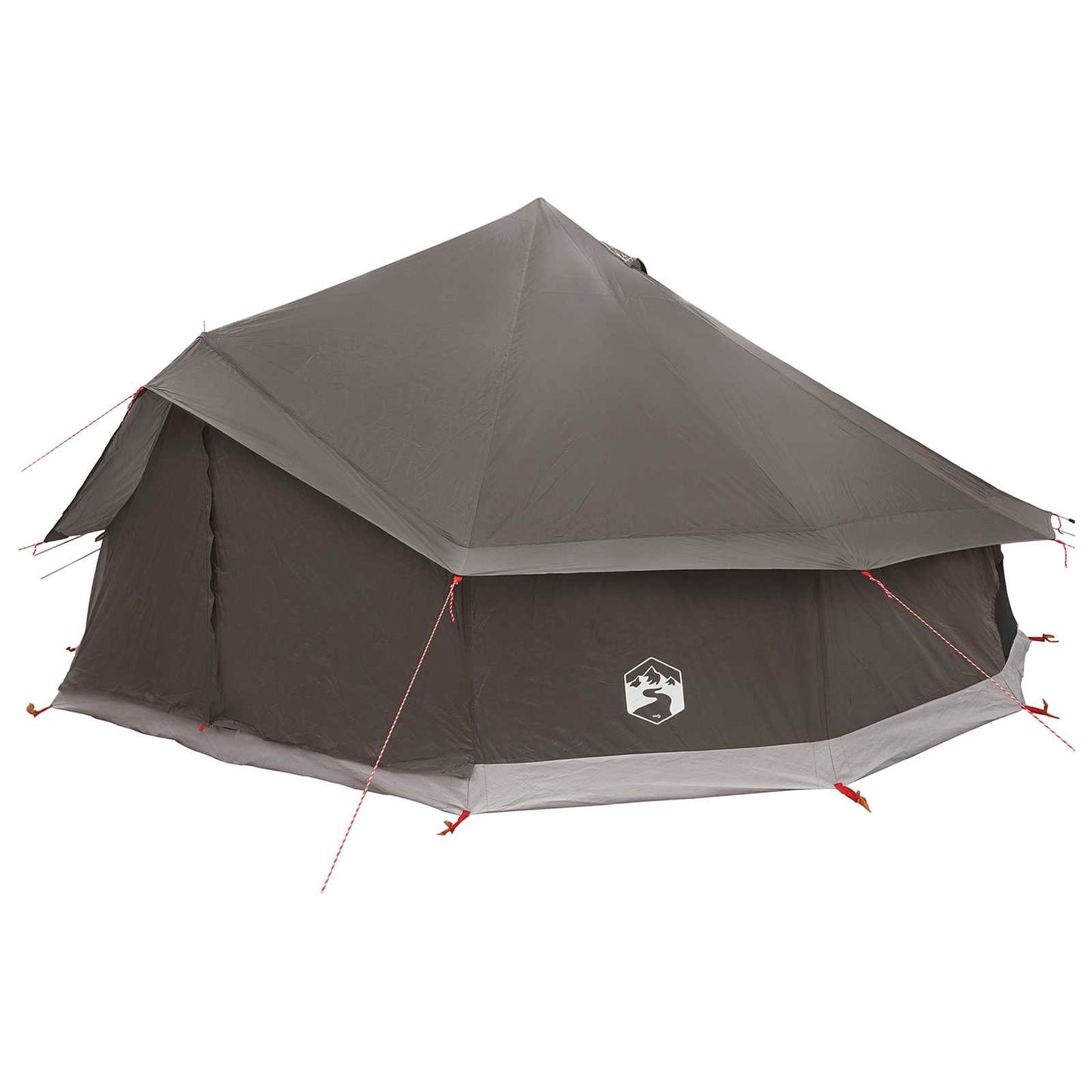 Tipi palapinė su stogu Ruda Pilka 600 x 600 x 350 cm