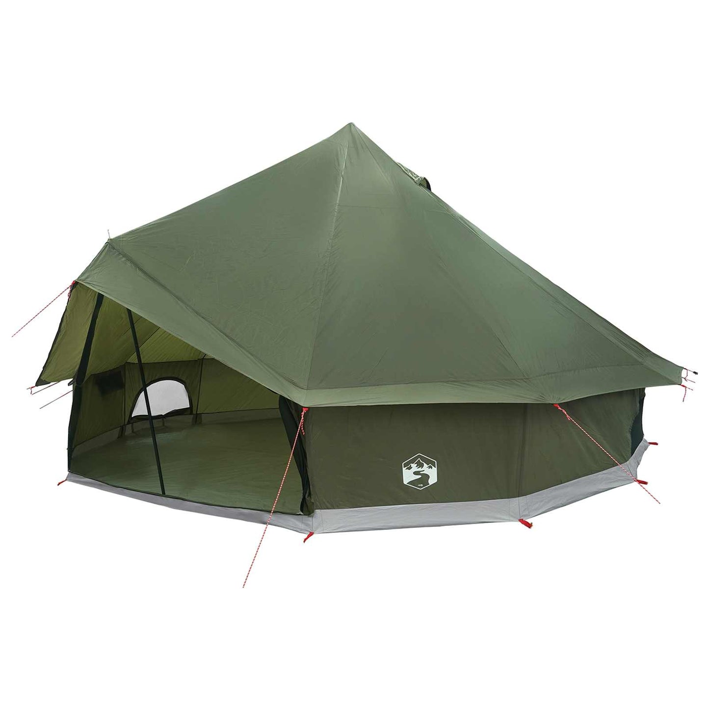 Tipi palapinė su stogu Alyvuogių žalia 500 x 500 x 300 cm