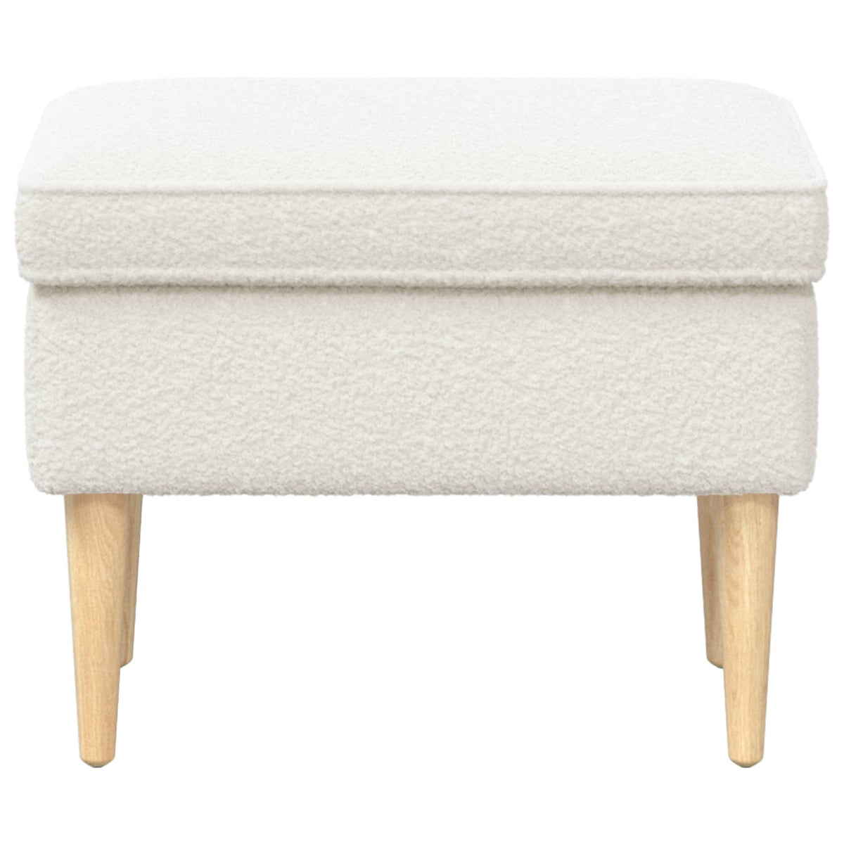 Pėdų staliukas Kreminė 55 x 35 x 41 cm Bouclé