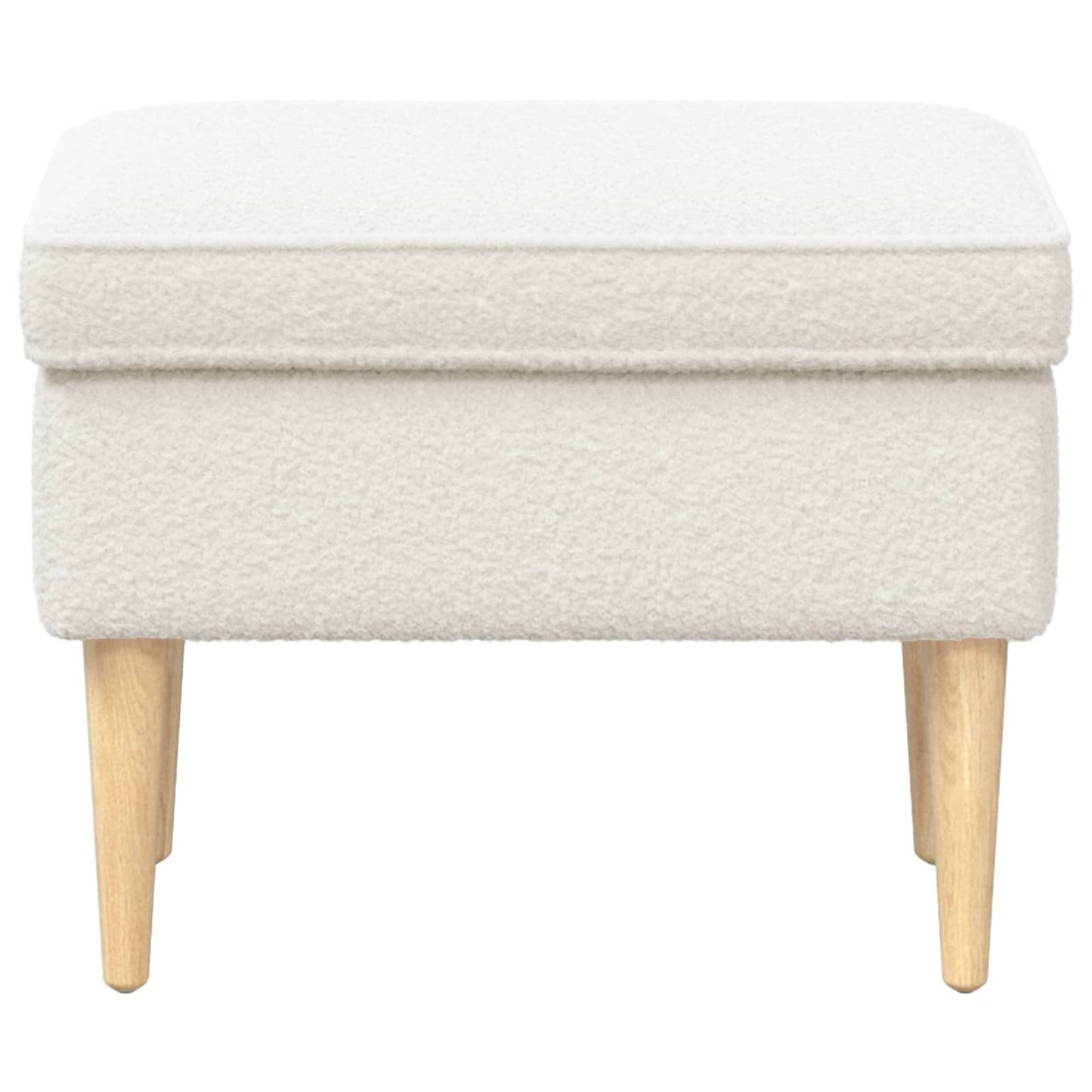 Pėdų staliukas Kreminė 55 x 35 x 41 cm Bouclé