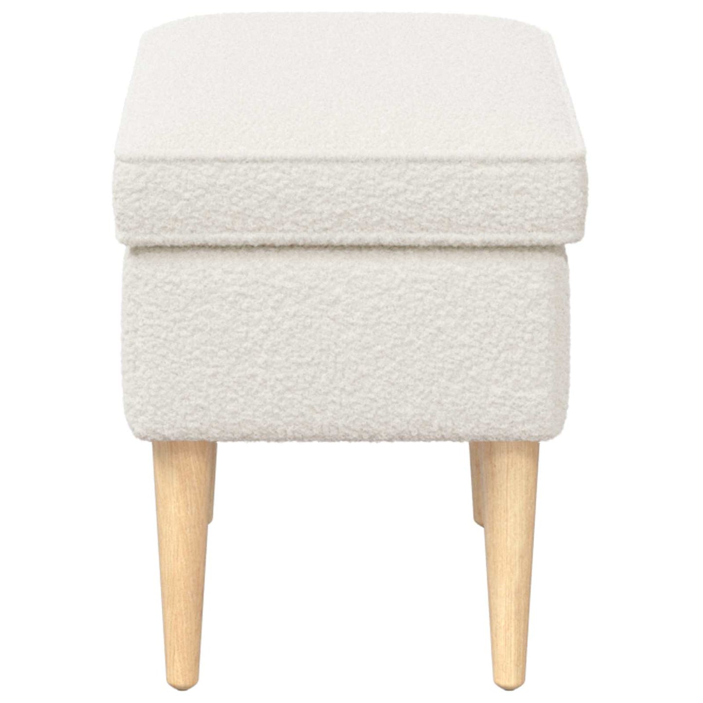 Pėdų staliukas Kreminė 55 x 35 x 41 cm Bouclé