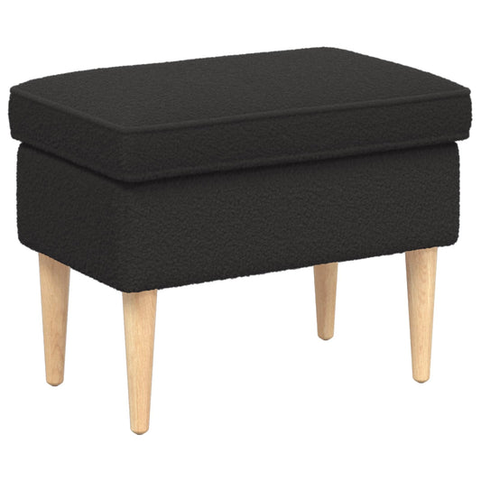 Pėdų staliukas Juoda 55 x 35 x 41 cm Bouclé