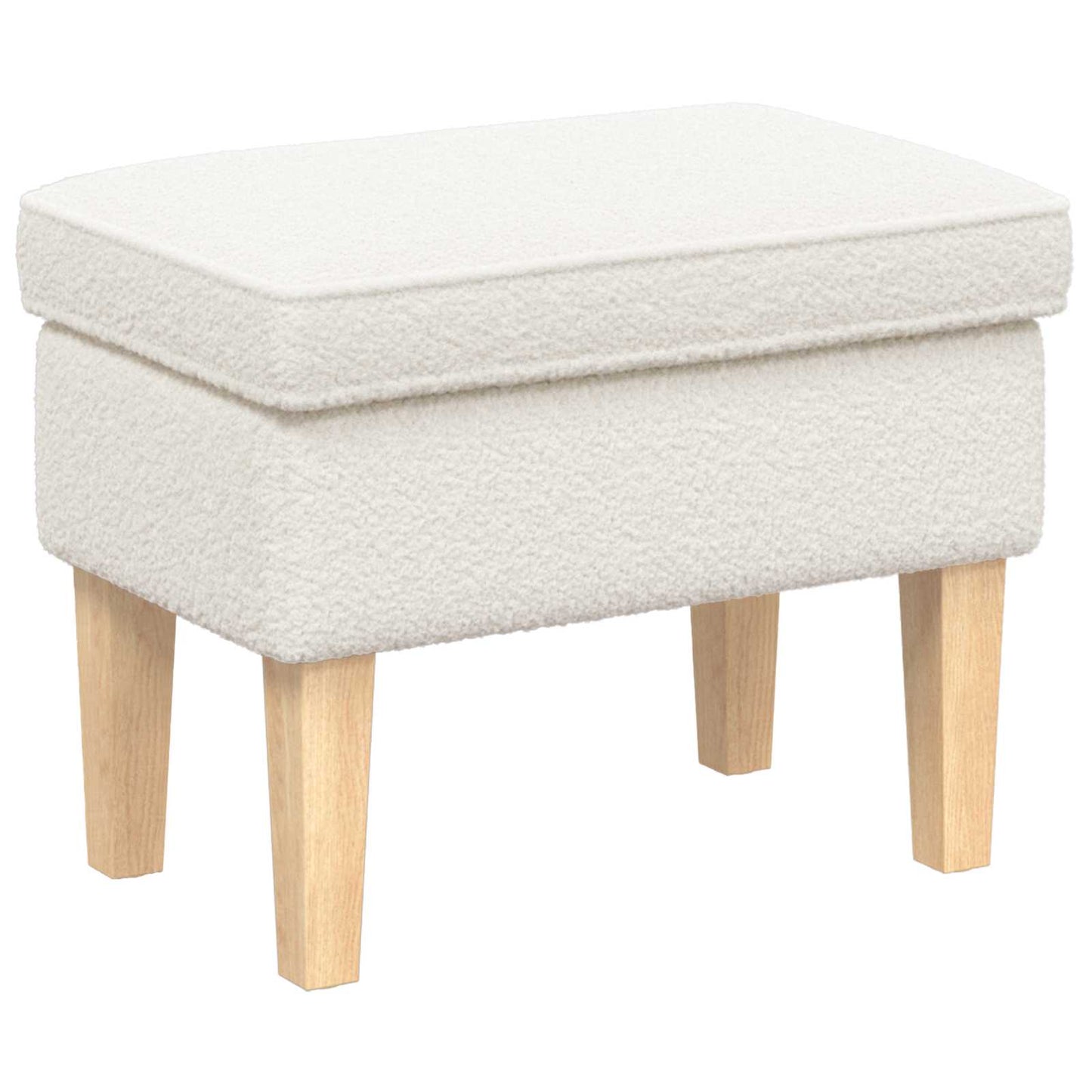 Pėdų staliukas Kreminė 55 x 35 x 41 cm Bouclé