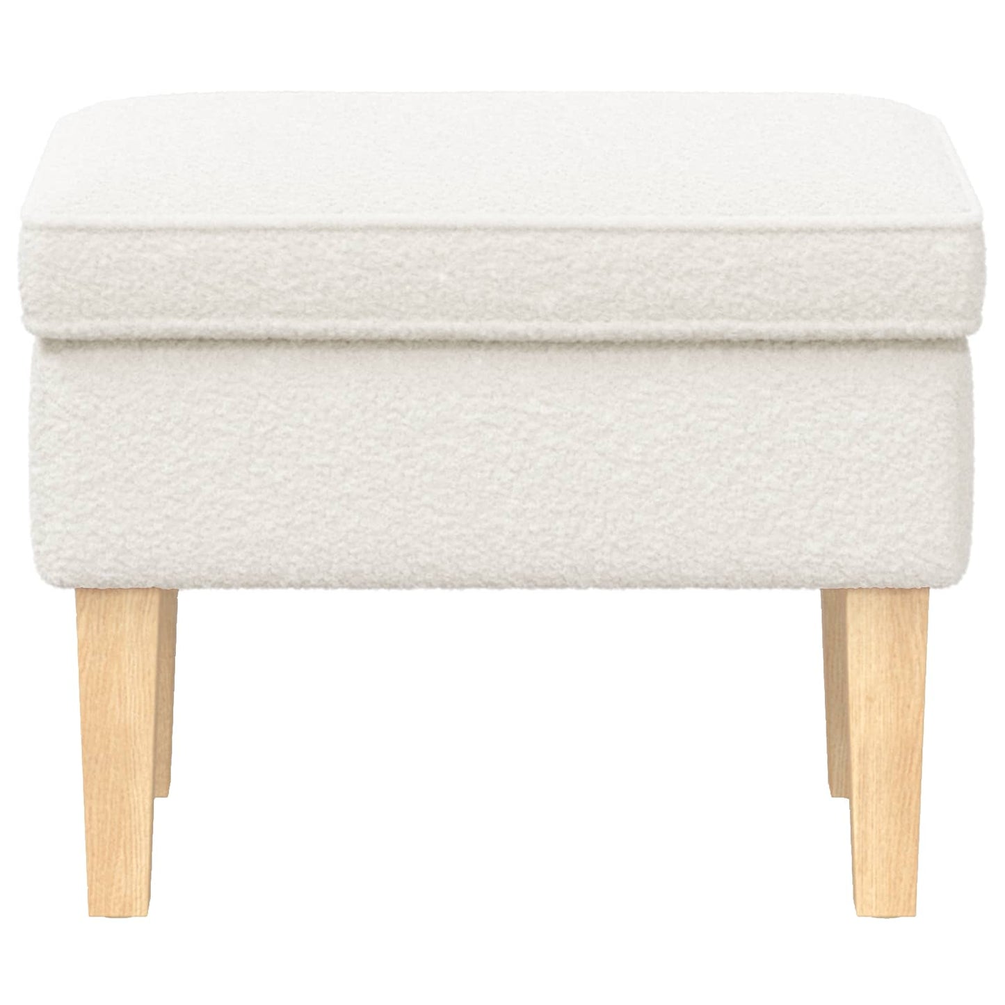 Pėdų staliukas Kreminė 55 x 35 x 41 cm Bouclé