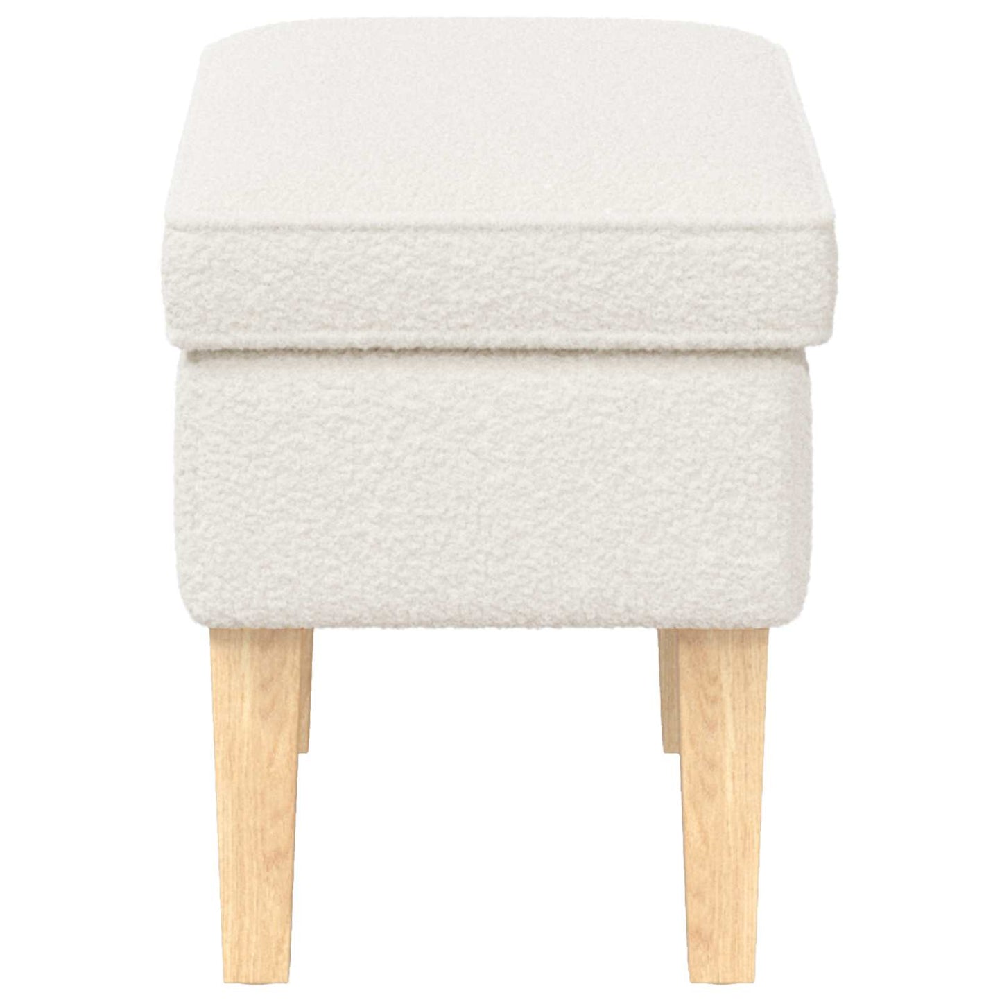 Pėdų staliukas Kreminė 55 x 35 x 41 cm Bouclé