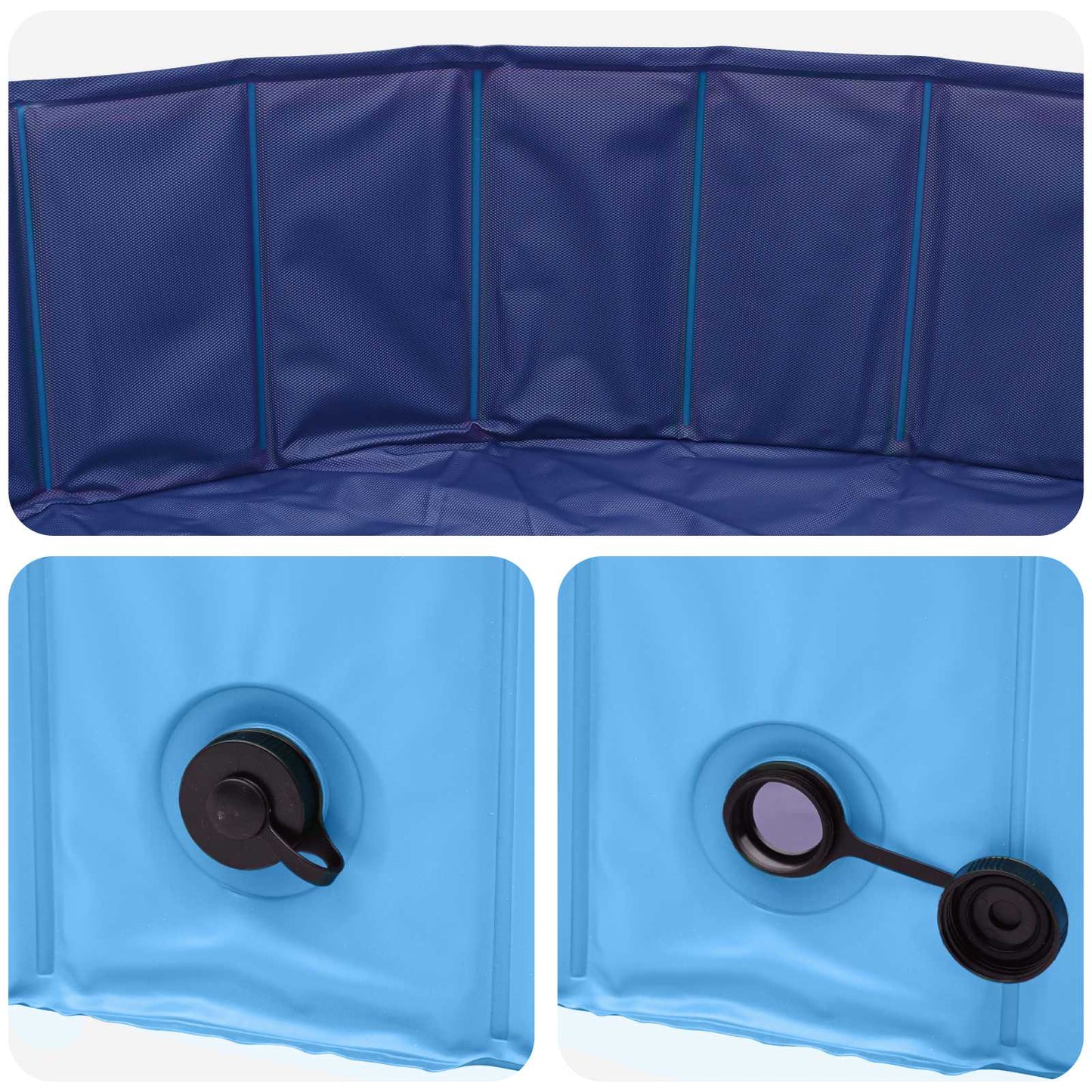 Sulankstoma šunų plaukimo baseinas Mėlyna 80 x 80 x 20 cm PVC