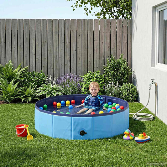 Sulankstoma šunų plaukimo baseinas Mėlyna 80 x 80 x 20 cm PVC