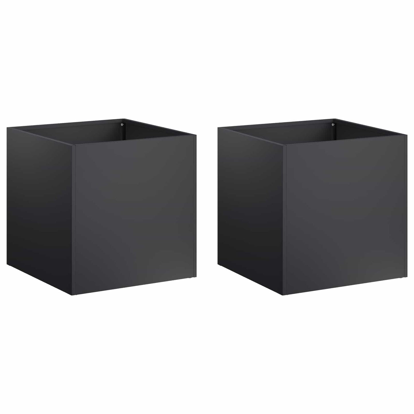 Sodo vazonas 2 vnt. Juoda 25 x 25 x 25 cm