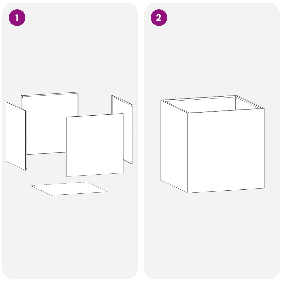 Sodo vazonas Antracito 25 x 25 x 25 cm Šaltai valcuotas plienas