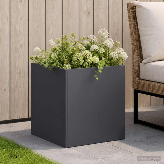Sodo vazonas Antracito 35 x 35 x 35 cm Šaltai valcuotas plienas