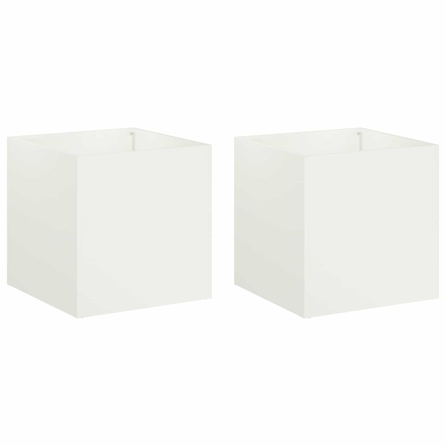 Sodo vazonas 2 vnt. Balta 45 x 45 x 45 cm