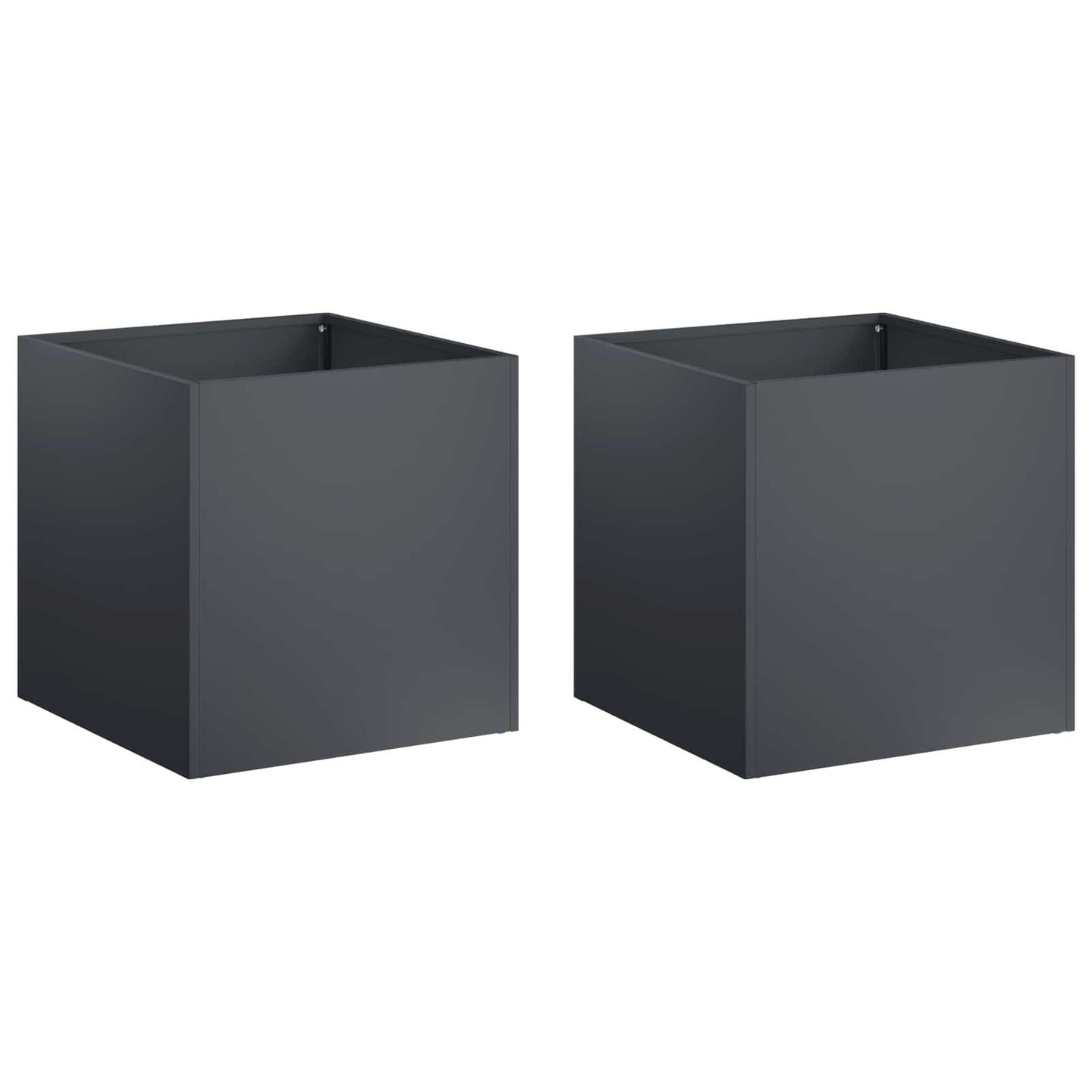 Sodo vazonas 2 vnt. Antracito 45 x 45 x 45 cm