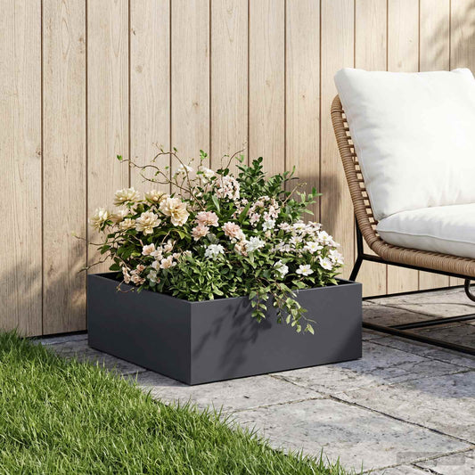 Sodo vazonas Antracito 60 x 60 x 20 cm Šaltai valcuotas plienas